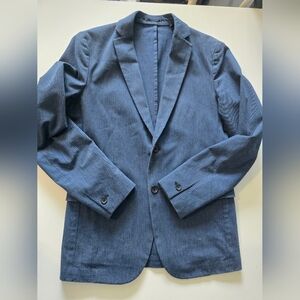 Theory Mens Cotton Work Casual Blazer Blue Size 36